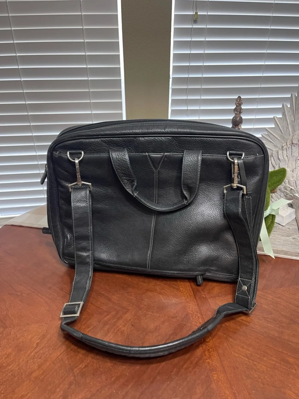 Johnston & Murphy Leather Briefcase Laptop Bag